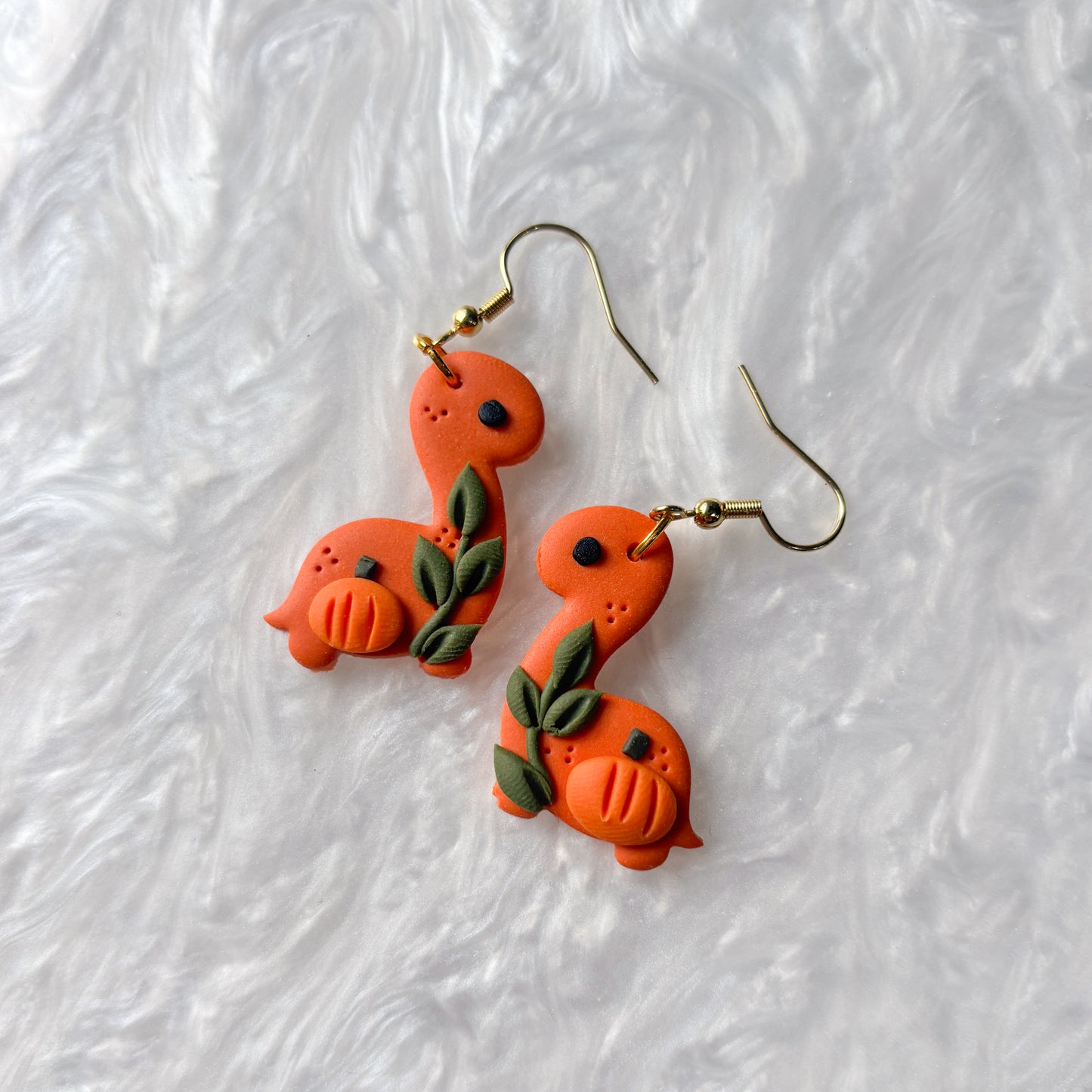 PUMPKIN DINO EARRINGS