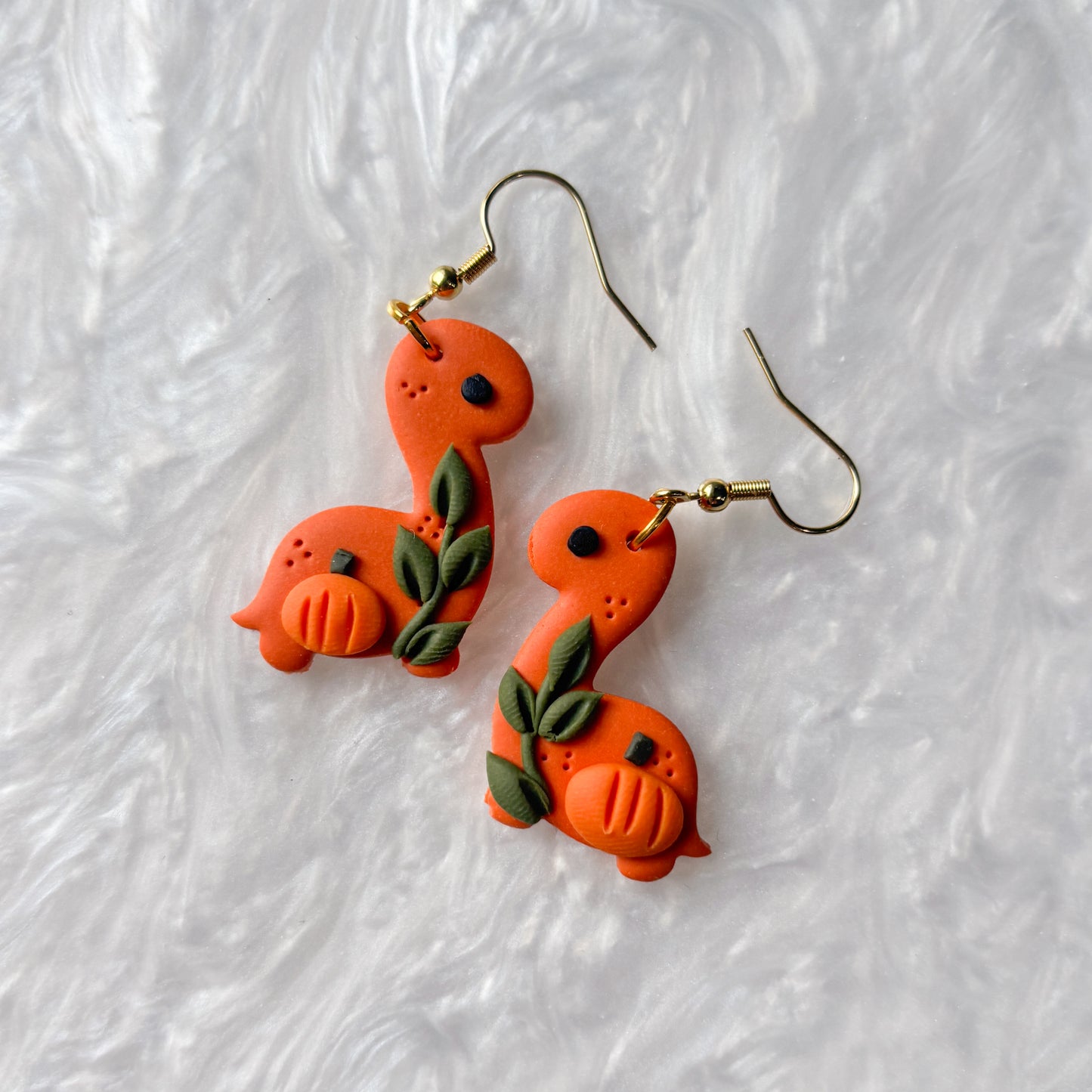PUMPKIN DINO EARRINGS