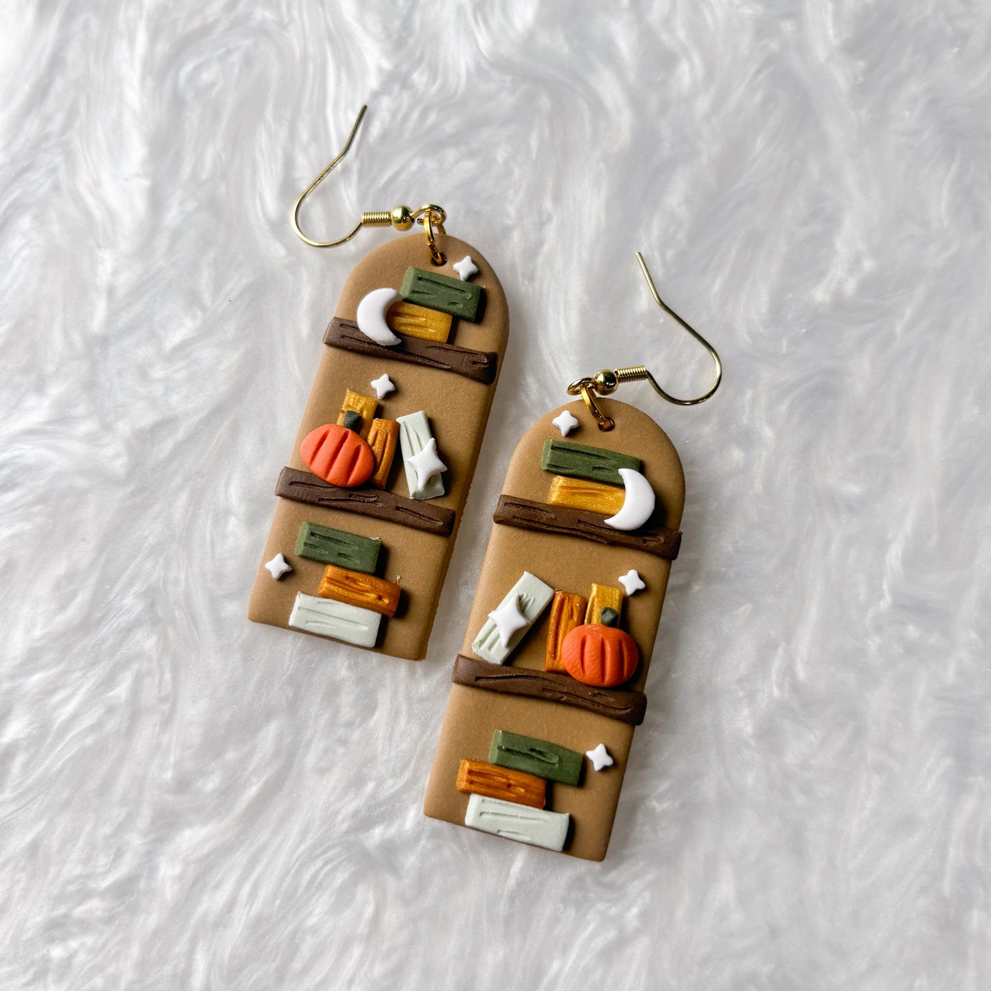 FALL BOOKCASE EARRINGS