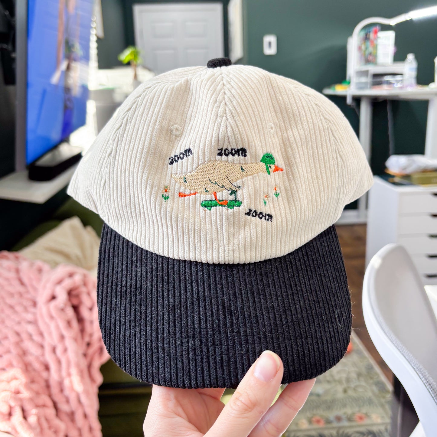 ZOOM ZOOM SKATEBOARDING GOOSE CORDUROY CAP