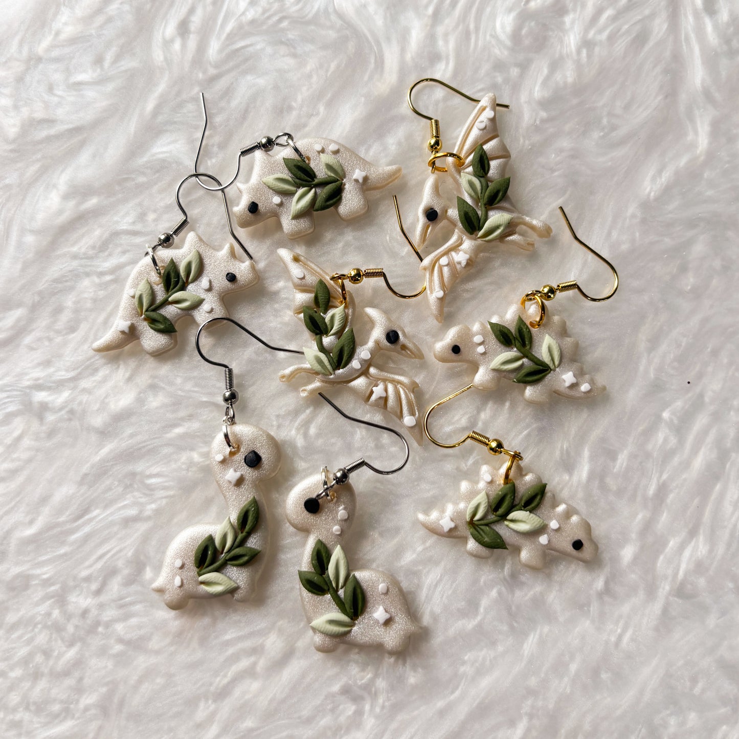 CELESTIAL VINE DINO EARRINGS (PTERODACTYL)
