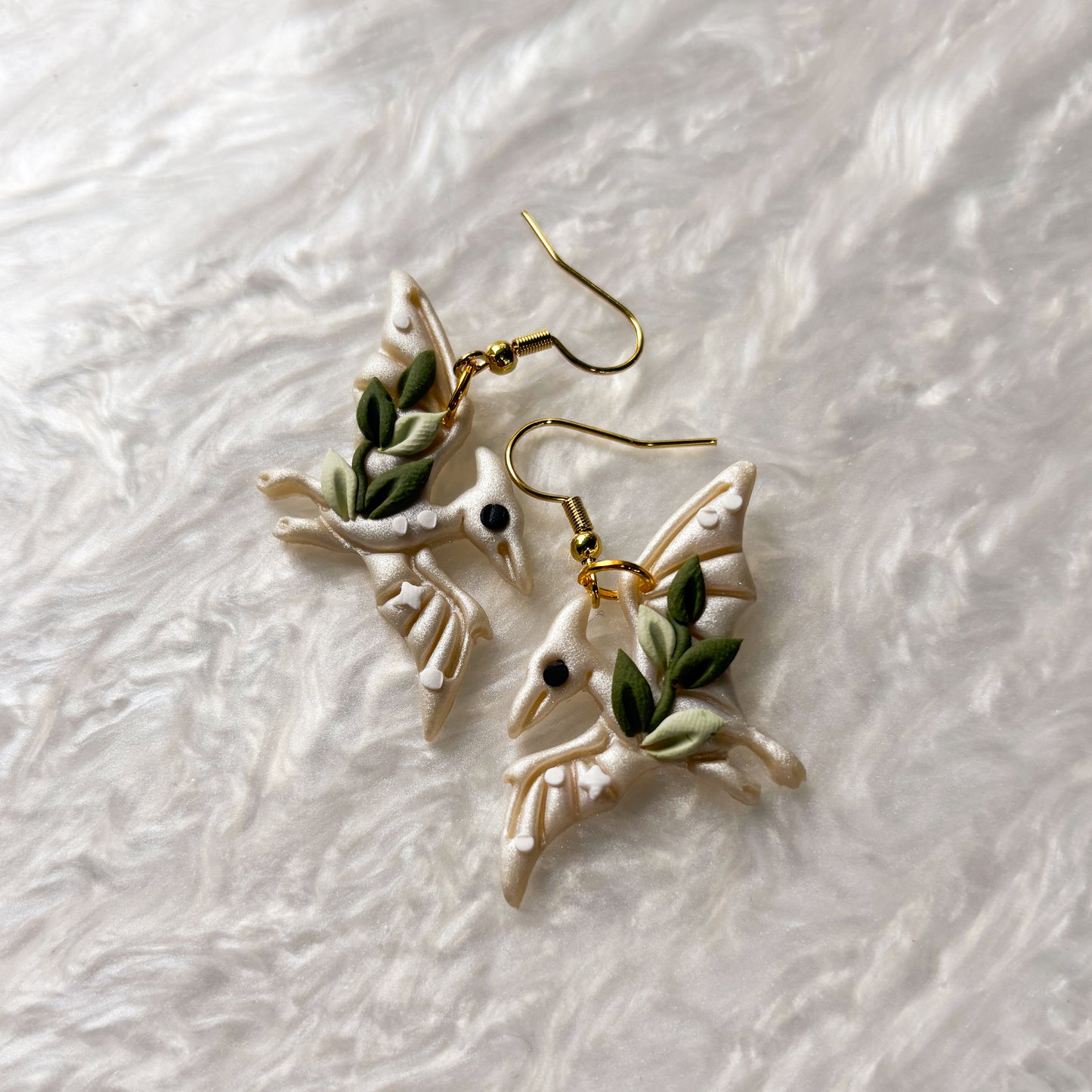 CELESTIAL VINE DINO EARRINGS (PTERODACTYL)