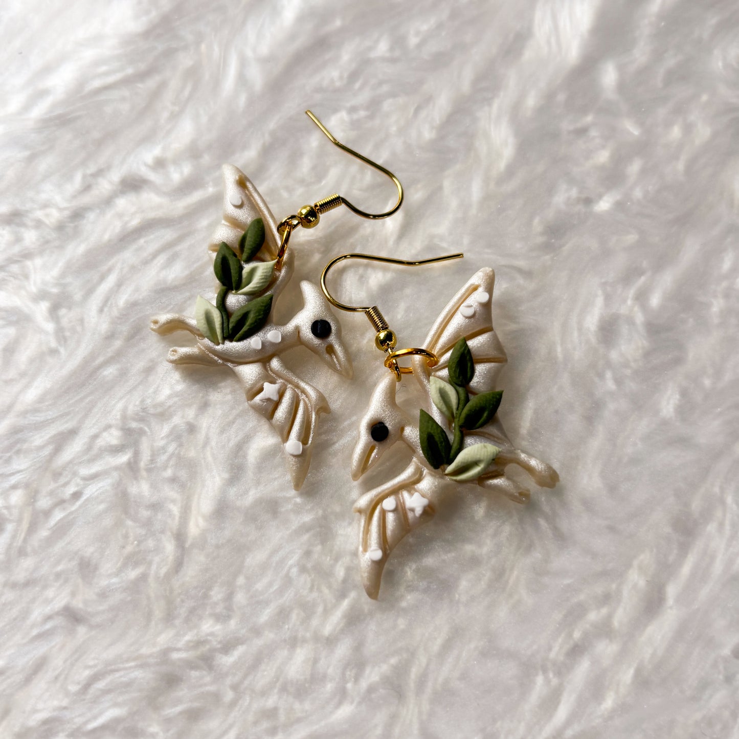 CELESTIAL VINE DINO EARRINGS (PTERODACTYL)