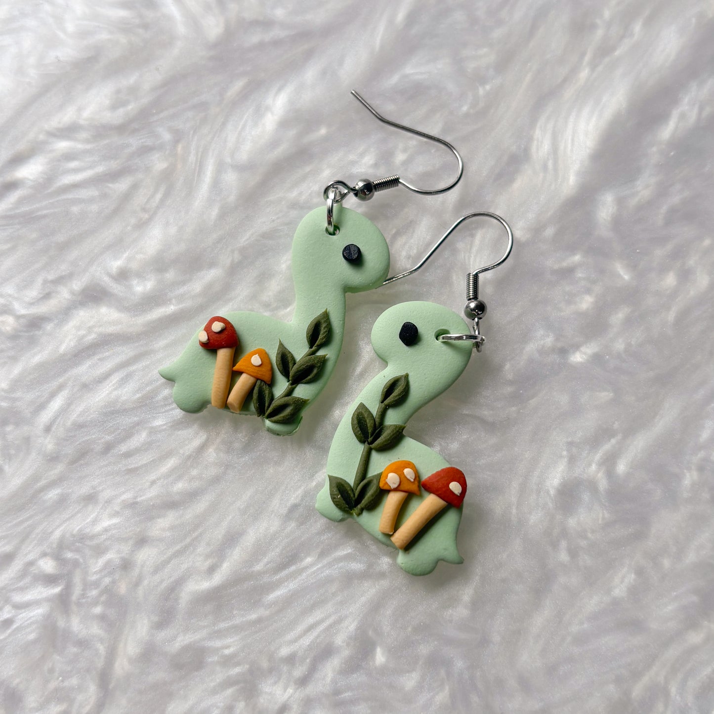 MUSHROOM DINO EARRINGS (BRONTO)