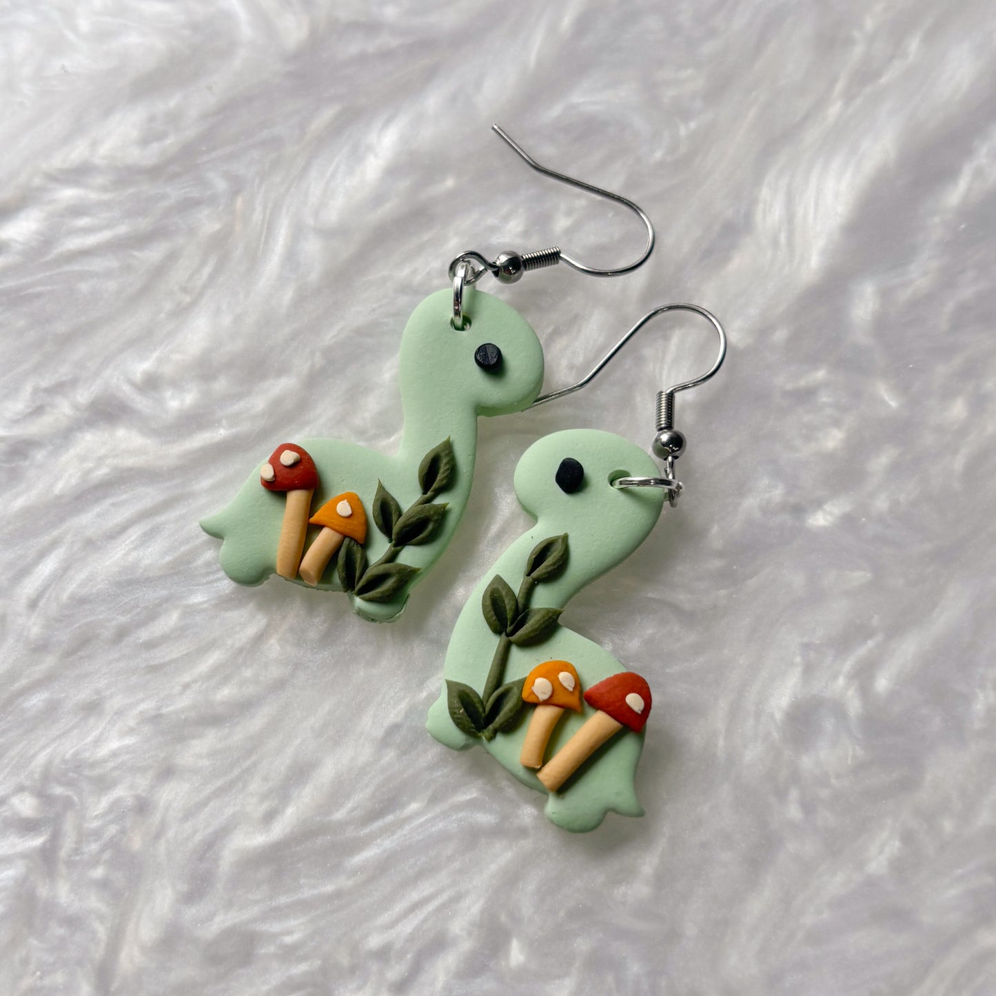 MUSHROOM DINO EARRINGS (BRONTO)