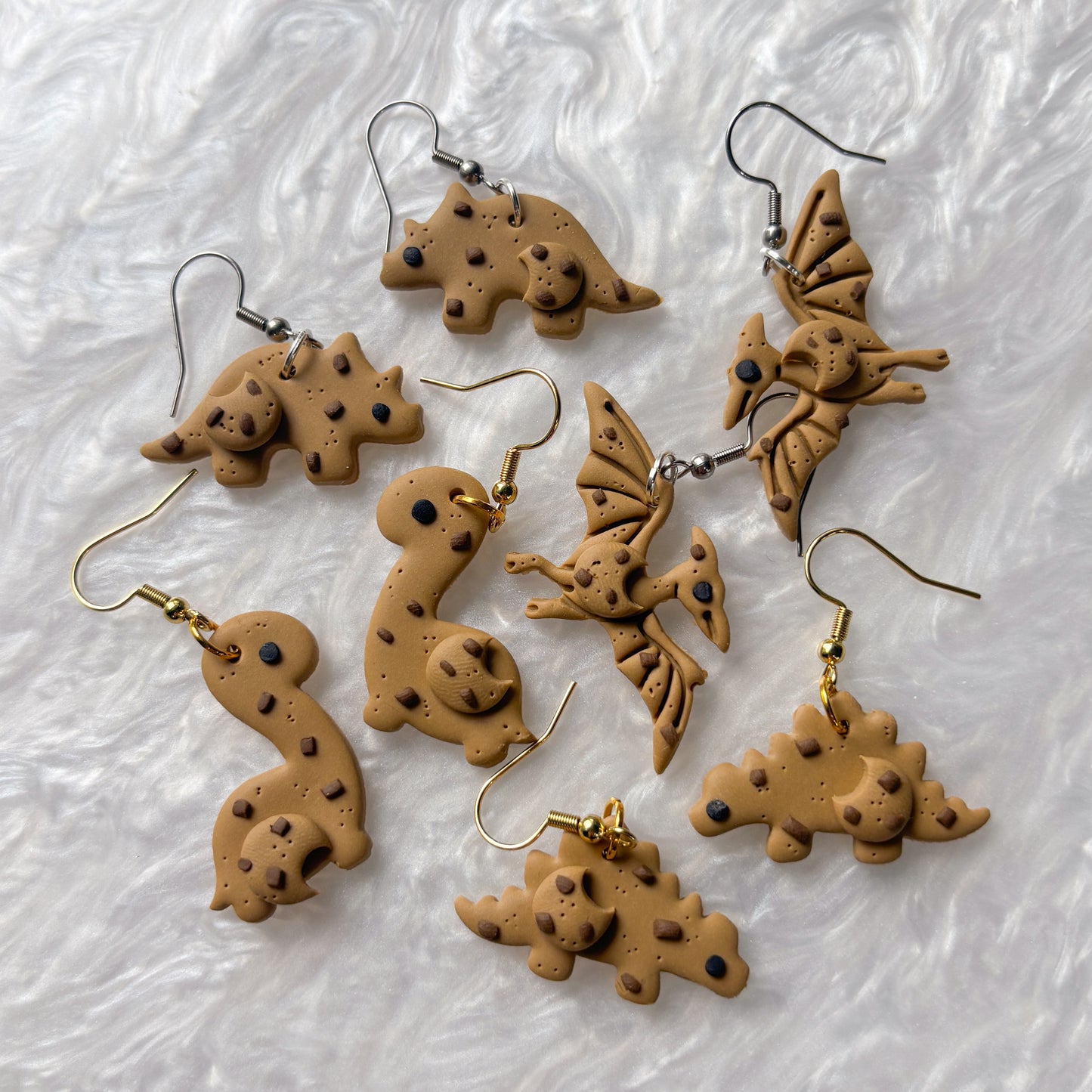 COOKIE DINO EARRINGS (STEGOSAURUS)
