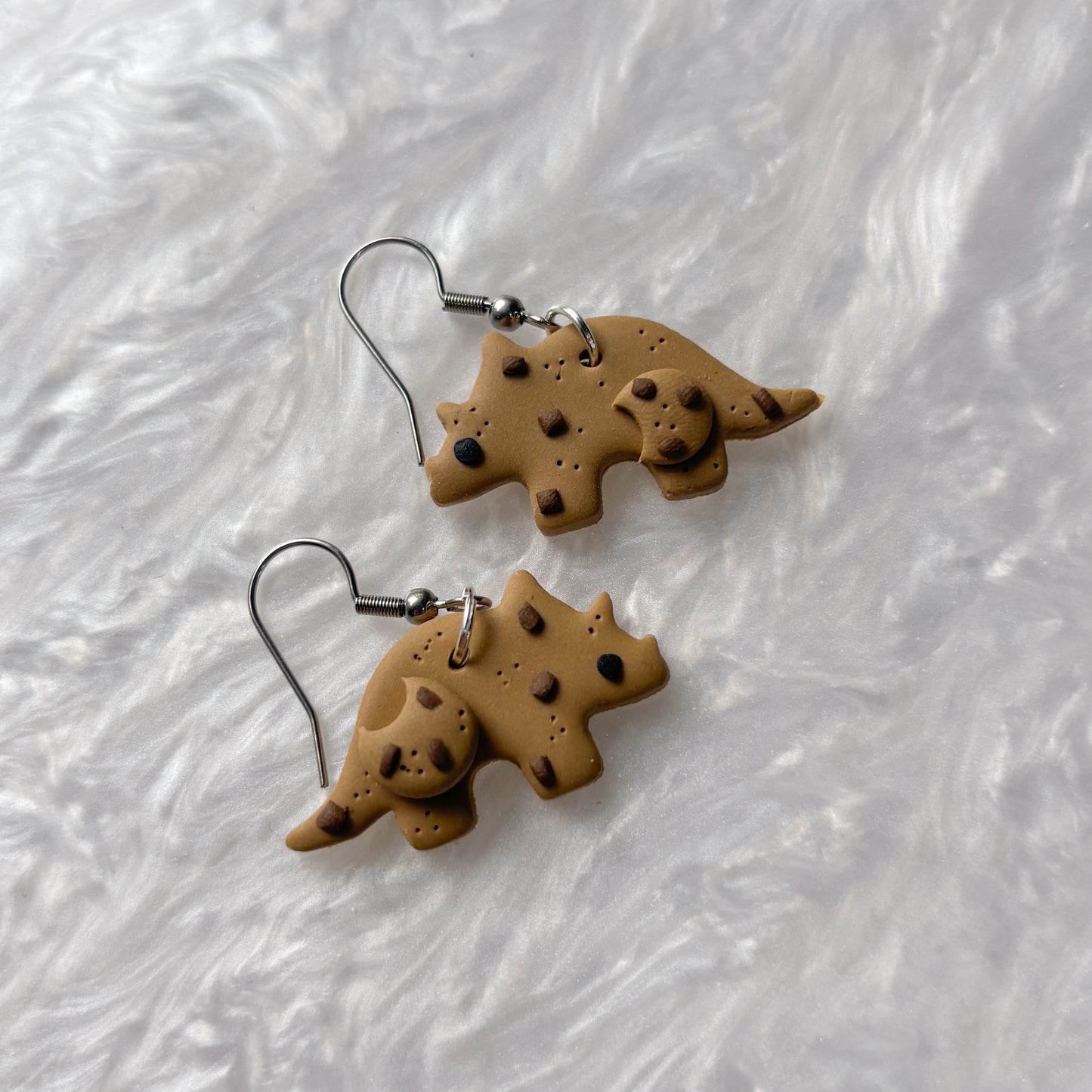 COOKIE DINO EARRINGS (TRICERATOPS)
