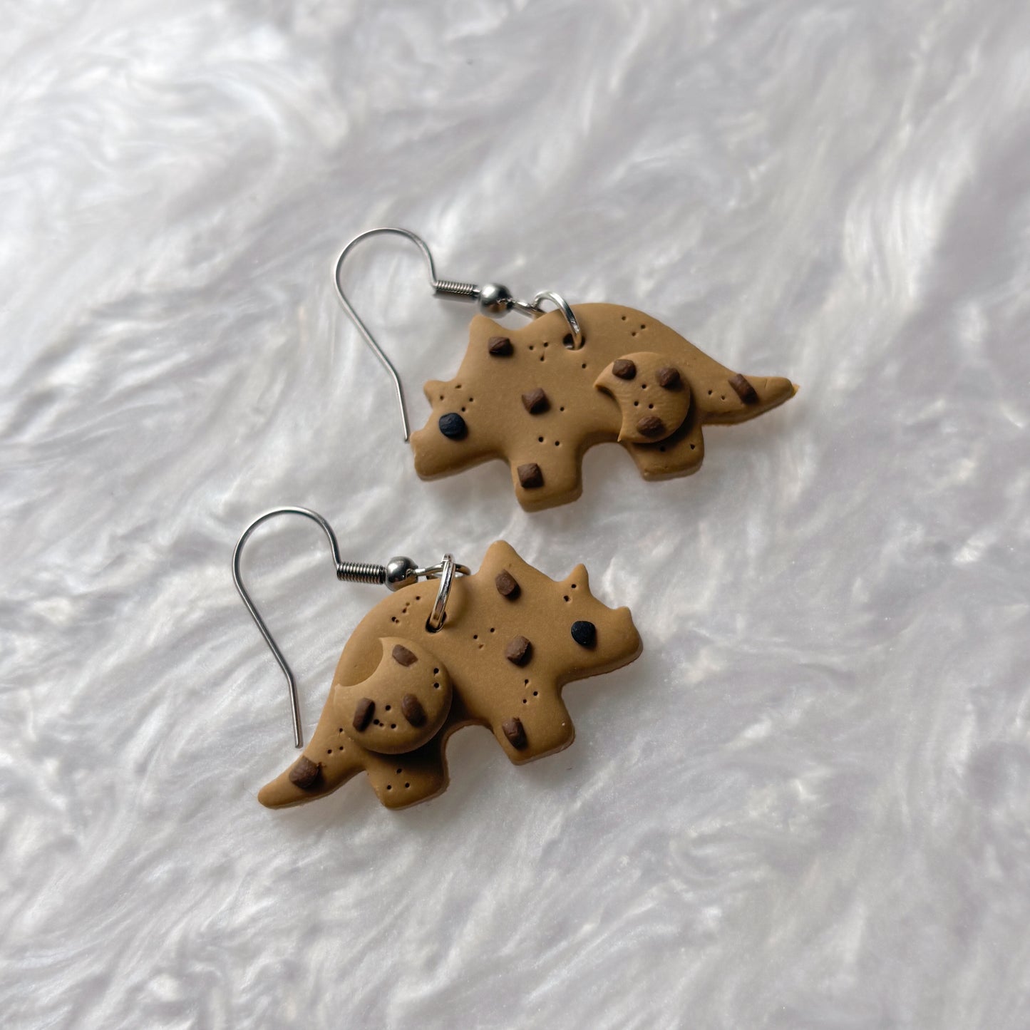 COOKIE DINO EARRINGS (TRICERATOPS)