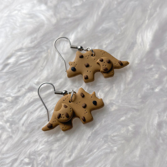 COOKIE DINO EARRINGS (TRICERATOPS)