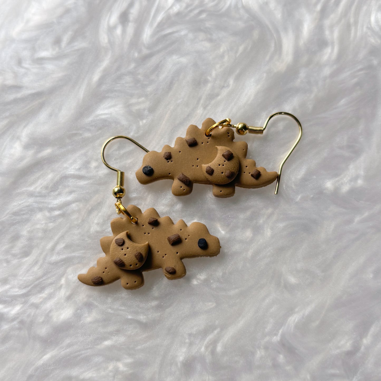 COOKIE DINO EARRINGS (STEGOSAURUS)