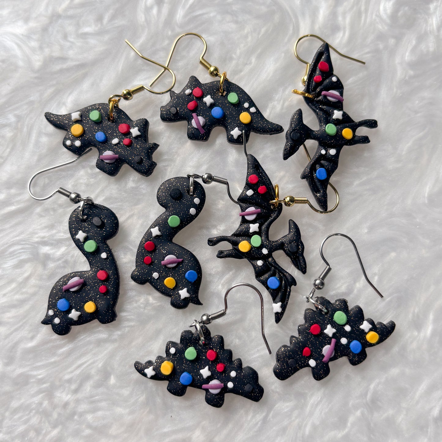 SPACE DINO EARRINGS (PTERODACTYL)