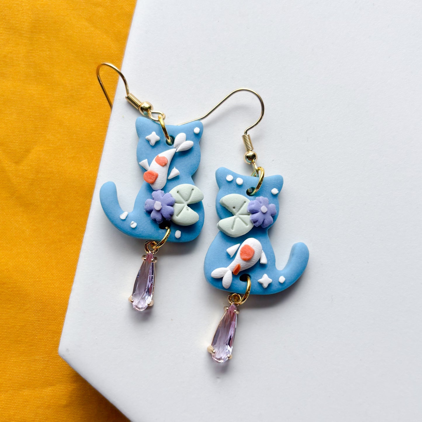 KOI RIVER POND CAT EARRINGS