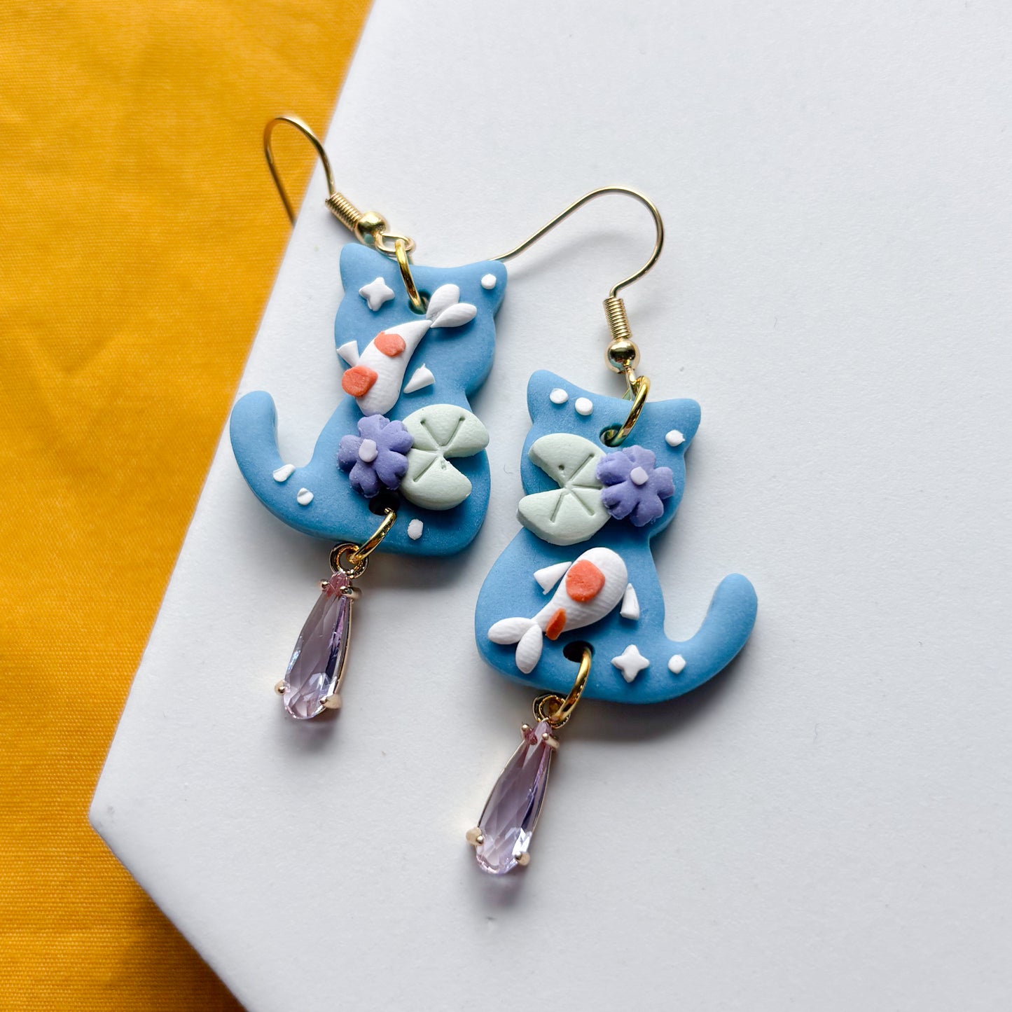 KOI RIVER POND CAT EARRINGS