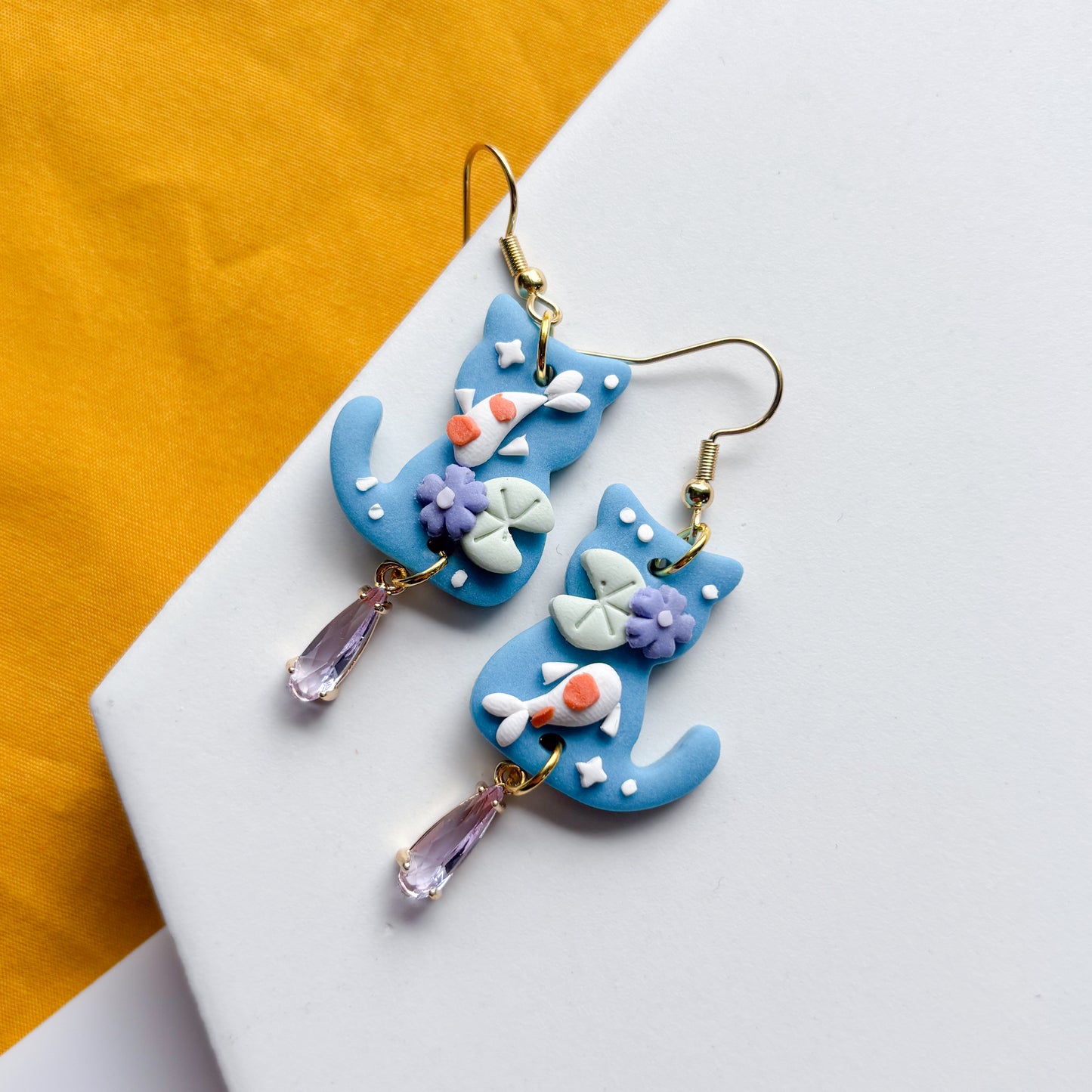 KOI RIVER POND CAT EARRINGS