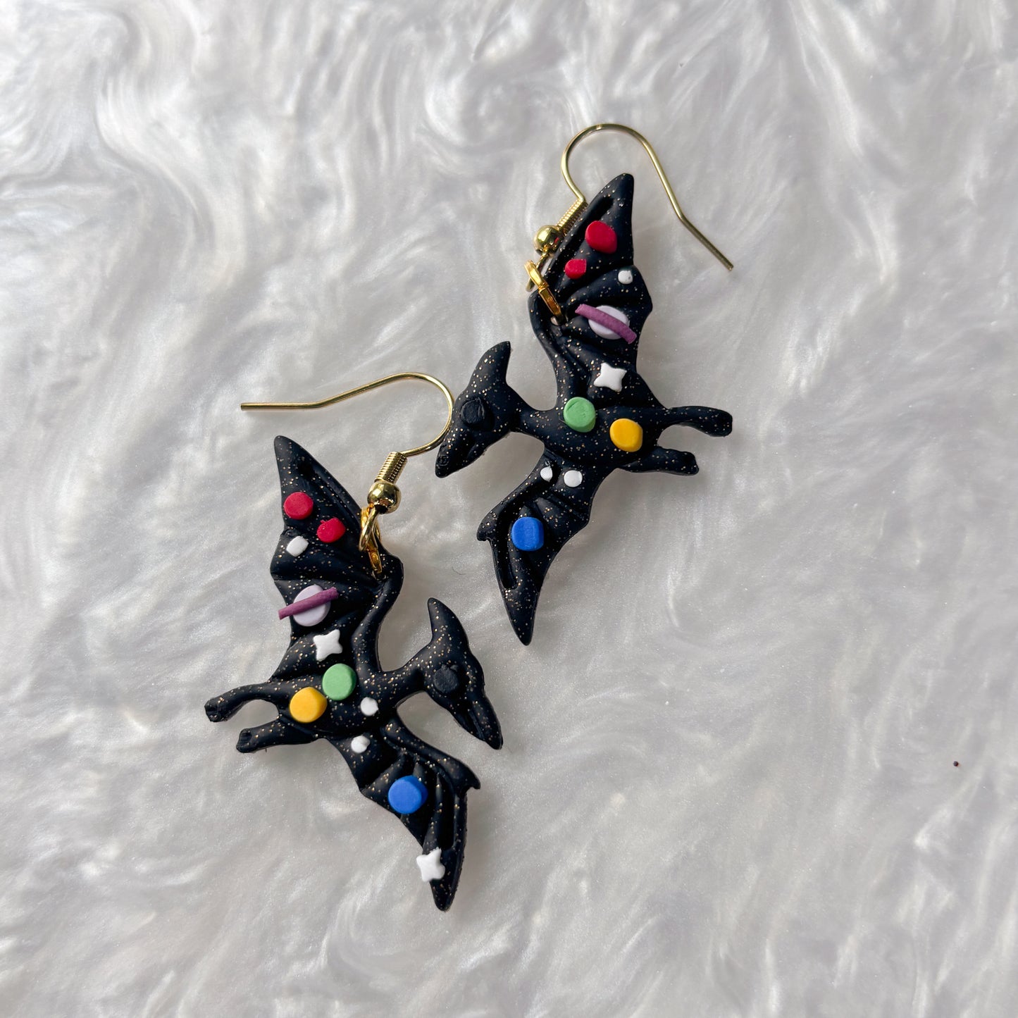 SPACE DINO EARRINGS (PTERODACTYL)