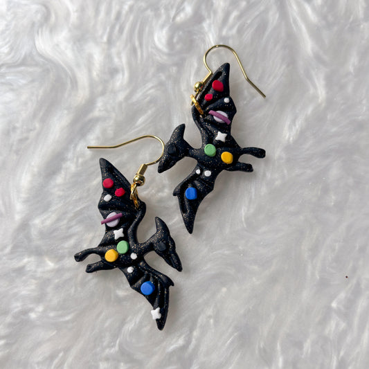 SPACE DINO EARRINGS (PTERODACTYL)