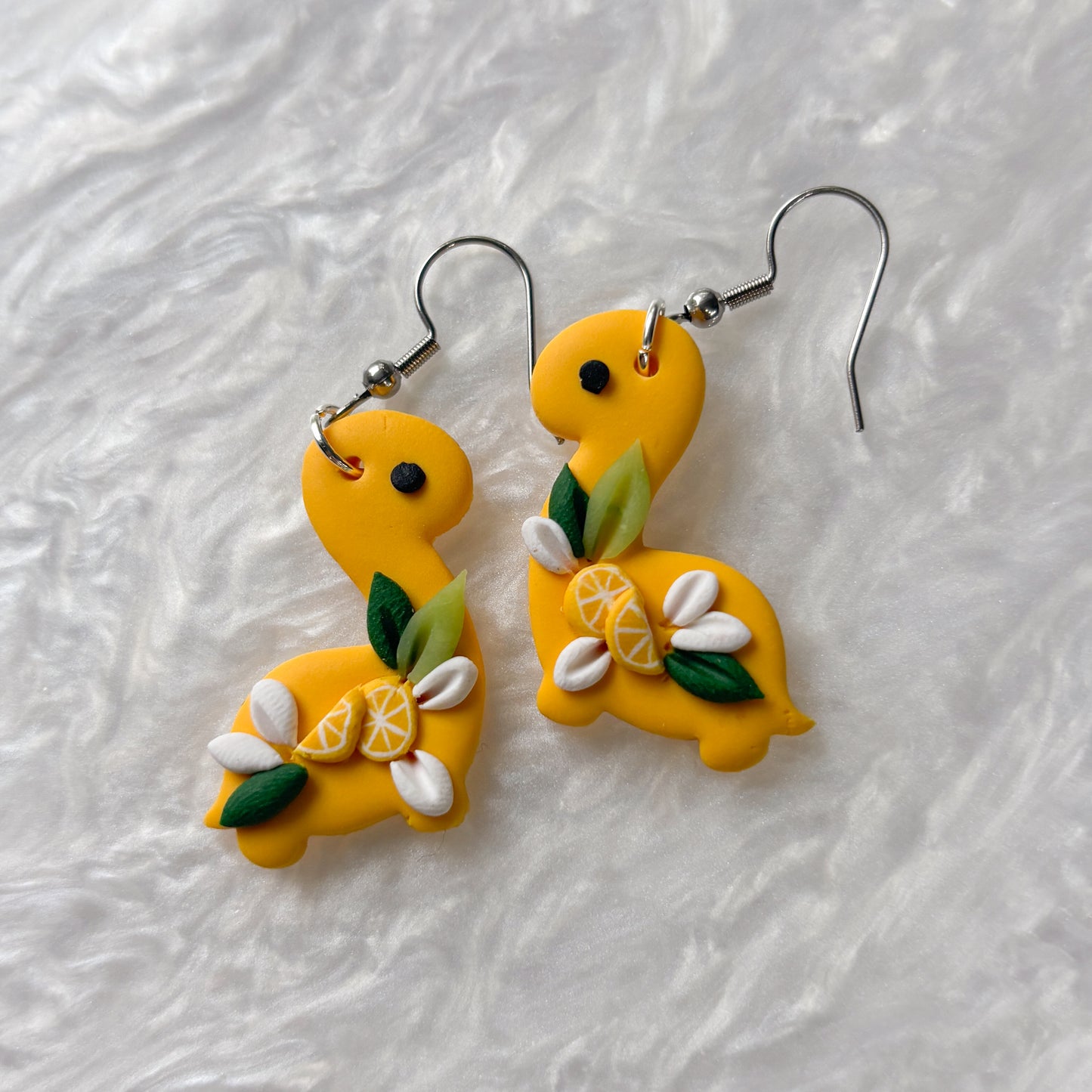 LEMON DINO EARRINGS (BRONTO)