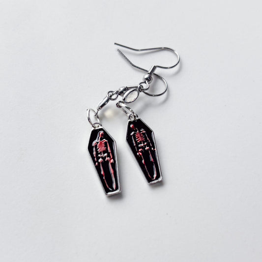 COFFIN CHARM EARRINGS