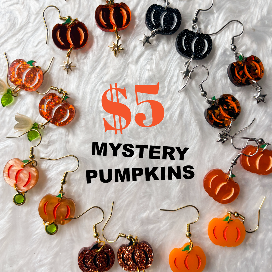 MYSTERY PUMPKIN ACRYLIC EARRINGS