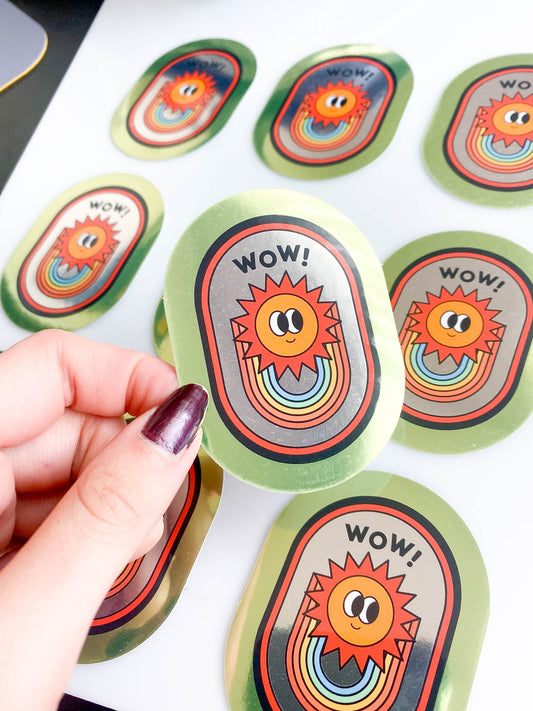 'WOW' SUN STICKER