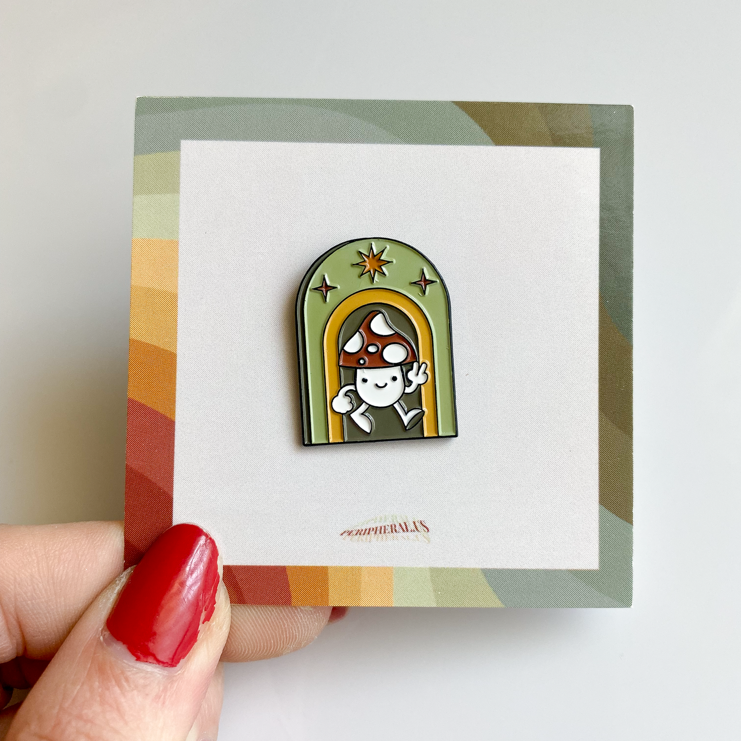 'HAPPY MUSHROOM' ENAMEL PIN