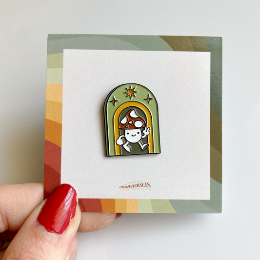 'HAPPY MUSHROOM' ENAMEL PIN